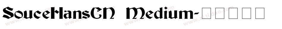 SouceHansCN Medium字体转换